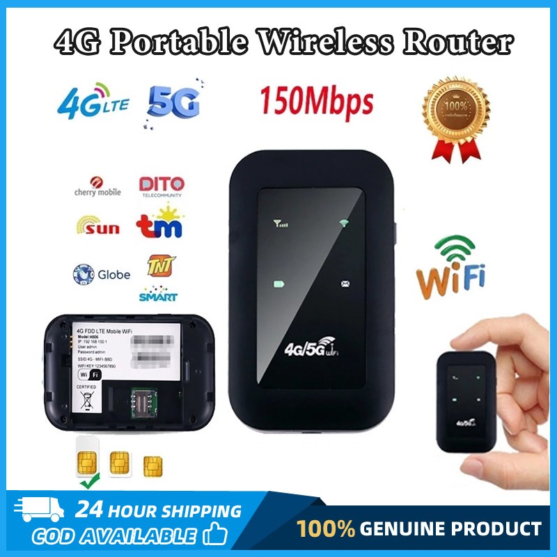 H806 Roteador Sem Fio 4G LTE 5G Mini Modem 150Mbps Portátil Wi-Fi De Banda Larga Móvel