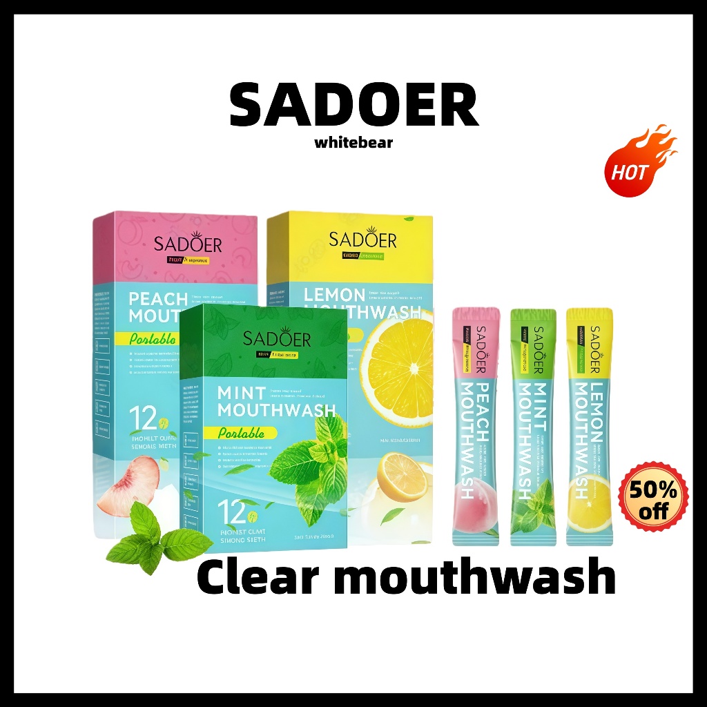 5.5 [SADOER] Sador Fruit Flavored Colutório 24 Horas Proteção Extra Forte Para Gengivas , Solidificação Dentária Portáti