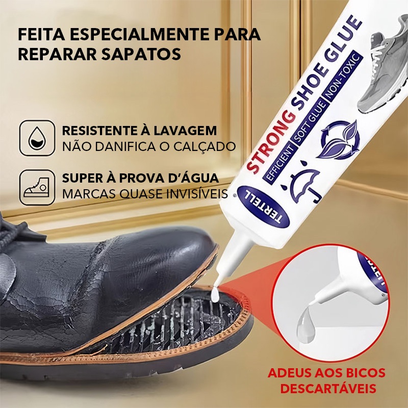Cola Super Forte Para Reparo De Sapatos 60ml À Prova D'água Flexível Transparente Resistente À Lavagem Secagem Rápida