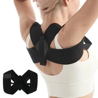 Corretor De Postura Unissex Com Velcro Para Alívio E Ajuste Da Dor Espinhal
