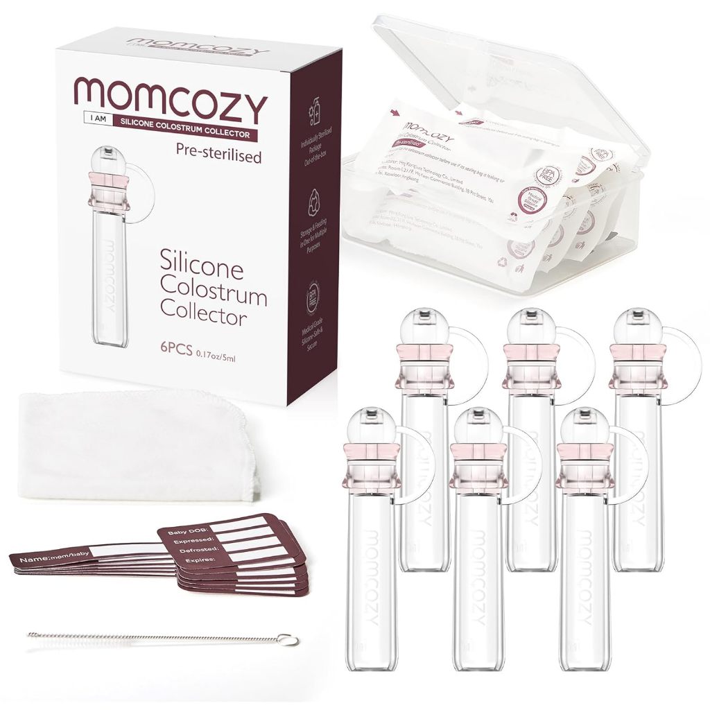 Coletor De Colostro Momcozy Leite Materno Reutilizável Com Estojo De Armazenamento E Lenço De Algodão , Recipiente Portá