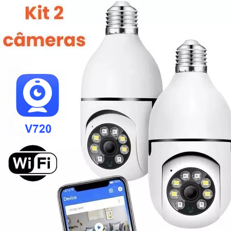 RUI Câmera De Segurança À Prova D'água Lâmpada Sem Fio App V720 Visão Noturna full HD