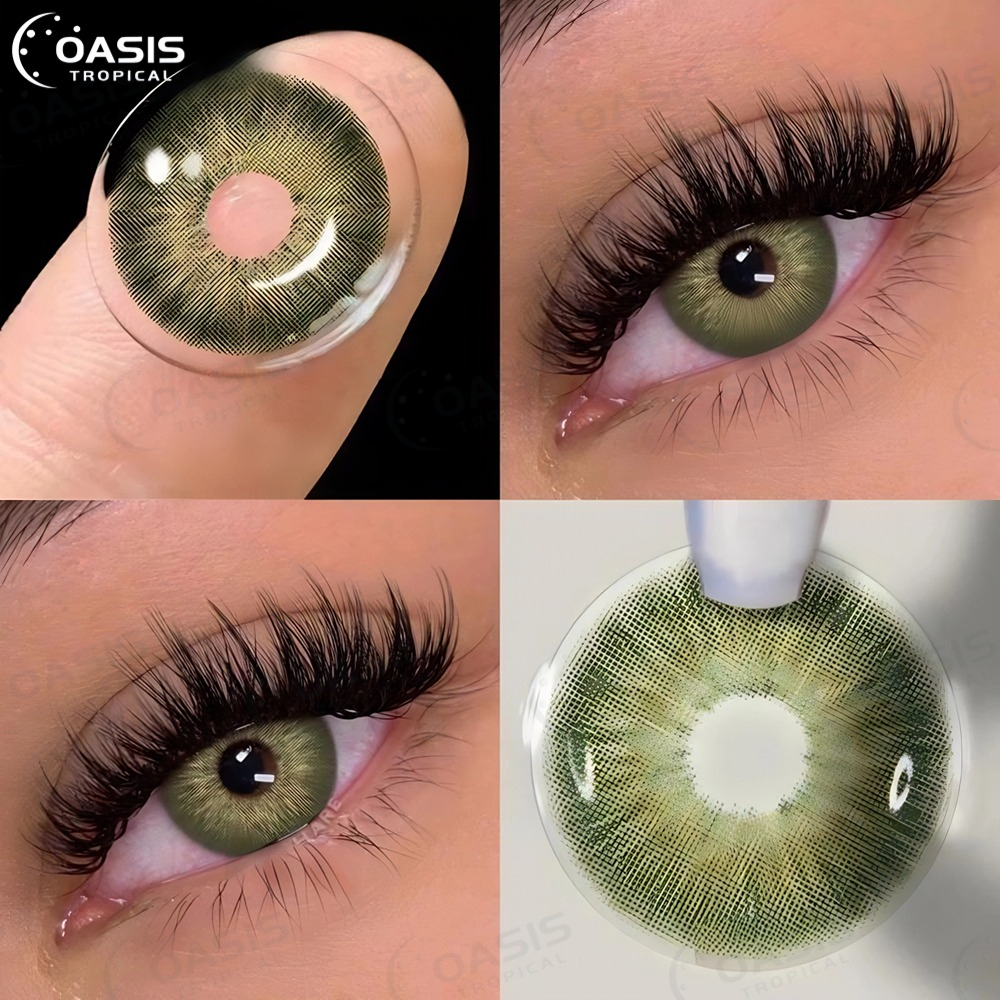 Lentes De Contato Coloridas 2pcs Contatos Coloridos Para Maquiagem De Cosméticos Brown Eyes