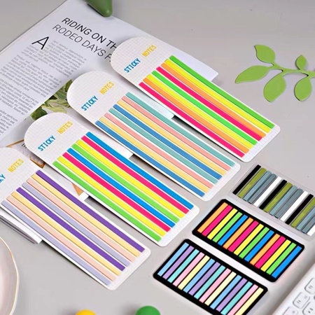 160/300 Folhas Notas Adesivas Marcadores Transparentes Marca Textos Sticky Livros Escola e Escritório