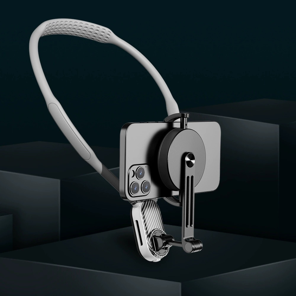 Novo Suporte Magnético Para Telefone Com Montagem No Pescoço 360 ° Breakcet De Liberação Rápida De Ajuste De Ângulo Grav