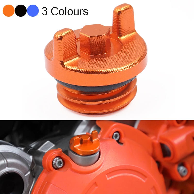 Tampa Do Plugue De Enchimento De Óleo Motor CNC Para Motocicleta KTM 125 250 300 530 2004-2022 EXC-F XC XCF XCW-W Seis D