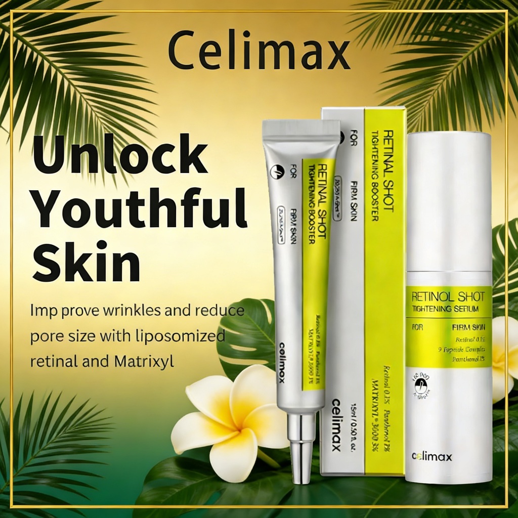 5.25Celimax Vita A Retina Shot Firmador 15mL | Pele mais firme, minimiza poros, rugas e linhas finas