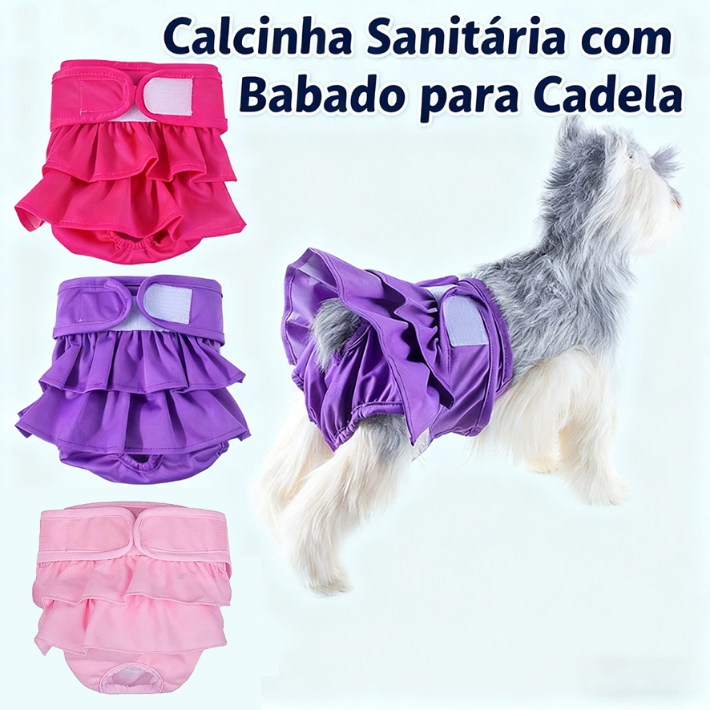 Calcinha Fisiológica Lavável Para Cães De Estimação Fraldas Pequenos E Grandes