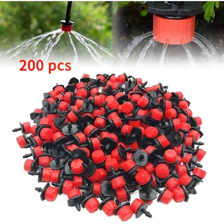 Kit 200 Gotejadores Ajustáveis Irrigação De Jardim - Micro Sistema 4mm/7mm, Economia de Água