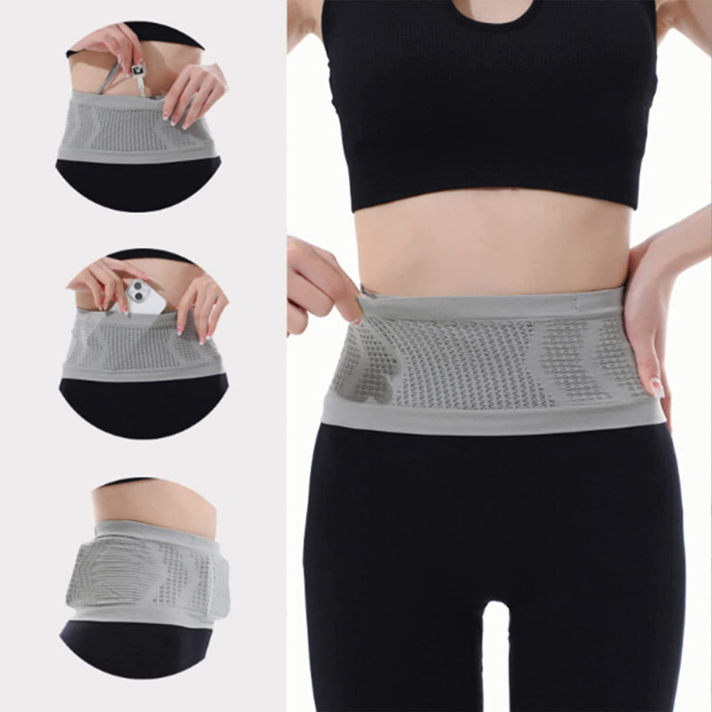 Bolsa De Cintura Oculta Respirável De Malha Multifuncional Portátil Para Corrida Com Alta Elasticidade E Grande Capacida