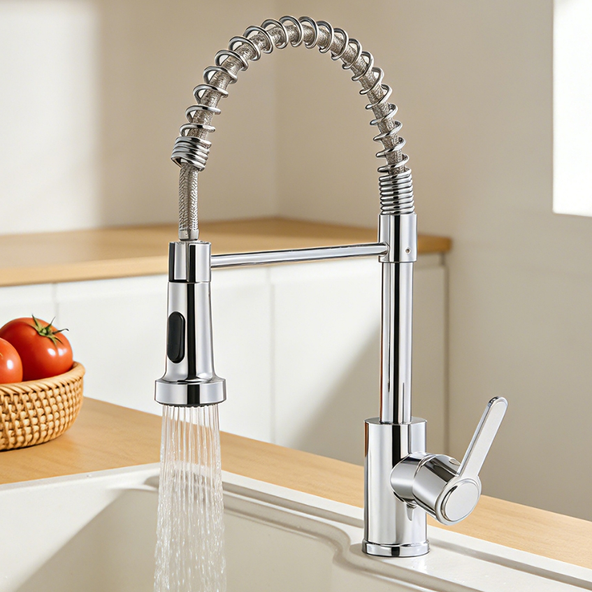 Torneira Cozinha Gourmet Mixer Chuveiro Duo Spray Preto Premium Extraíveis Torneiras