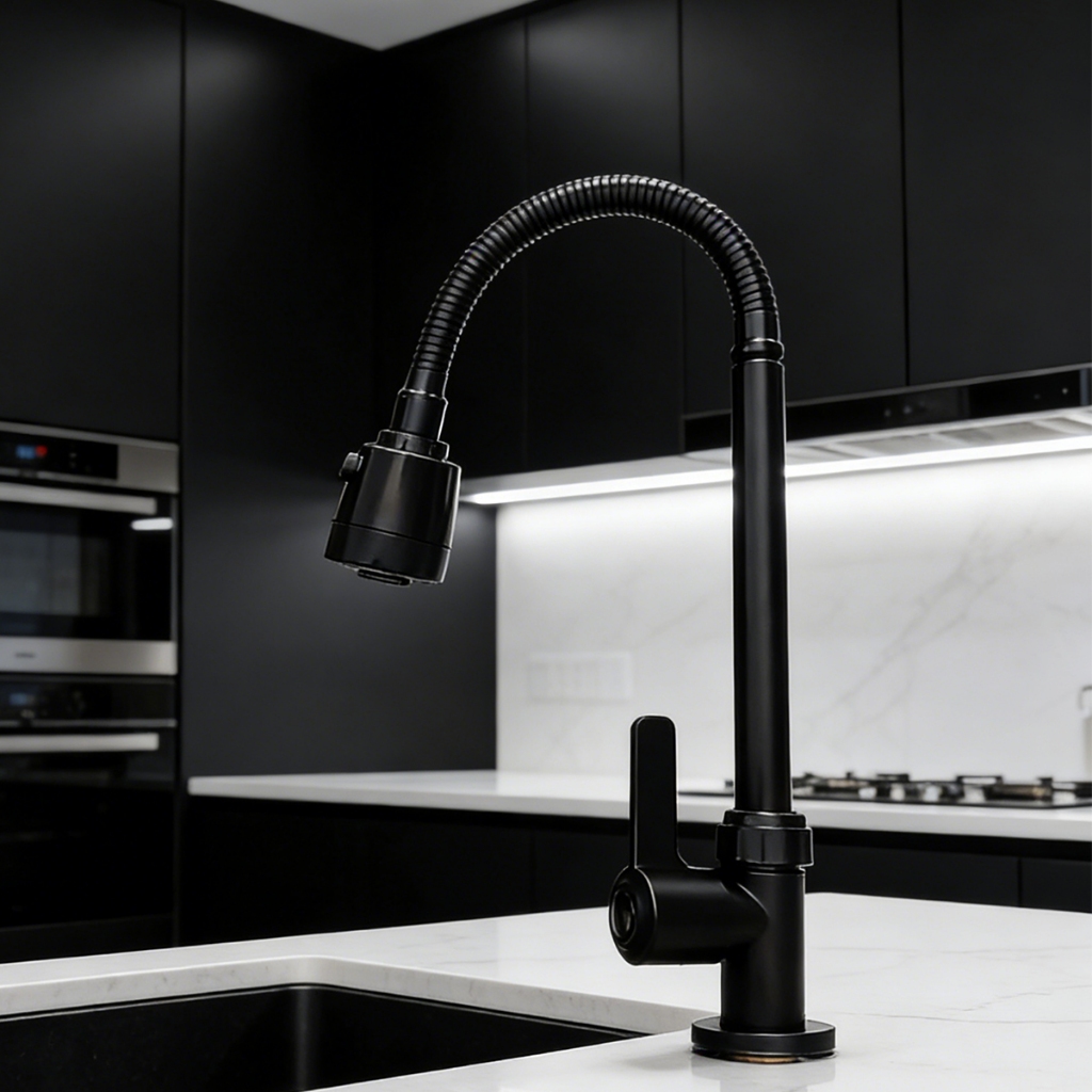 Torneira De Água Fria Única Com Rotação Universal , Pia Gourmet De Cozinha Em Formato De Cabeça De Chuveiro Ou Para Mont