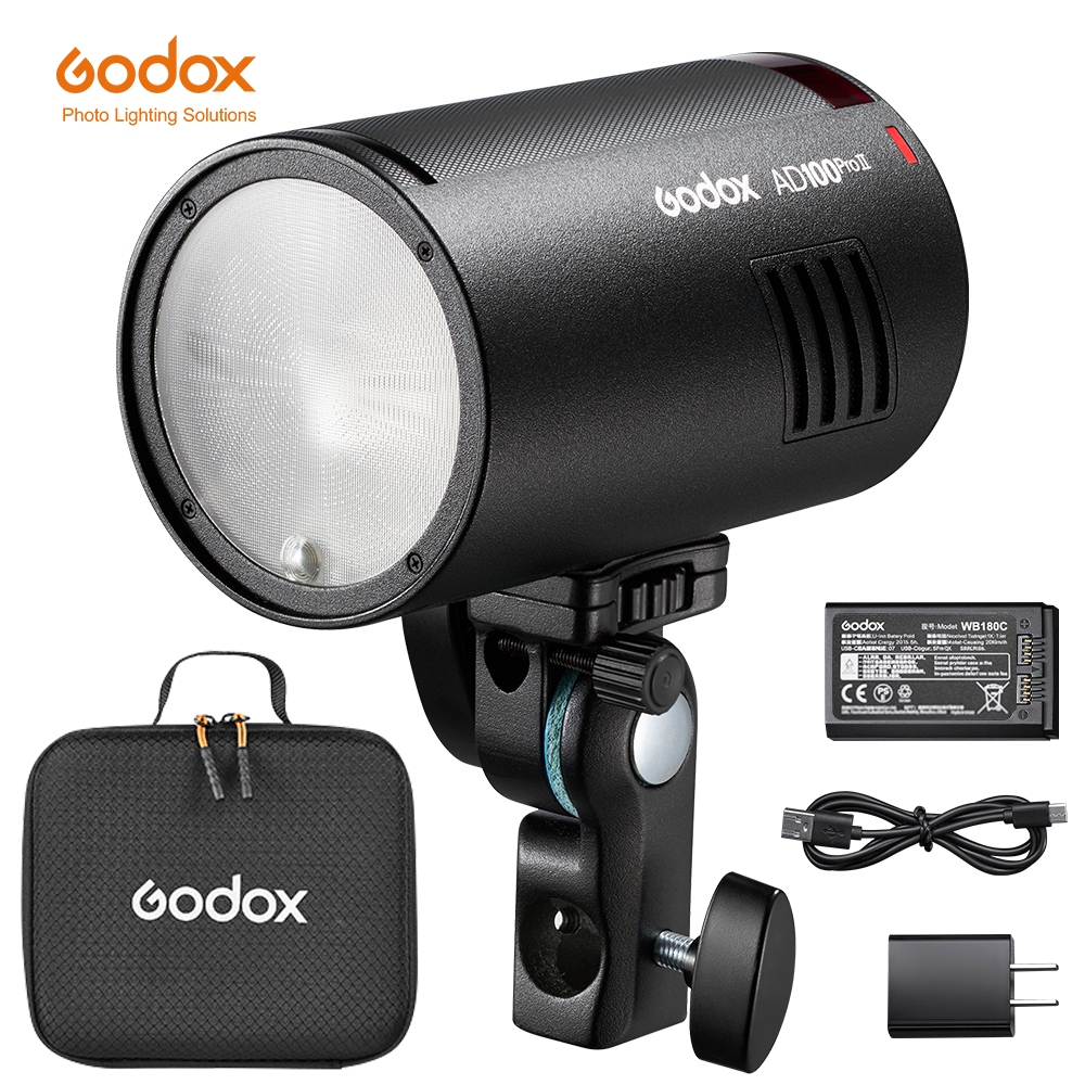 Godox AD100PRO II 100Ws Pocket Flash HSS TTL Trabalhado Pequeno Consecutivo De Saída Forte Integrado