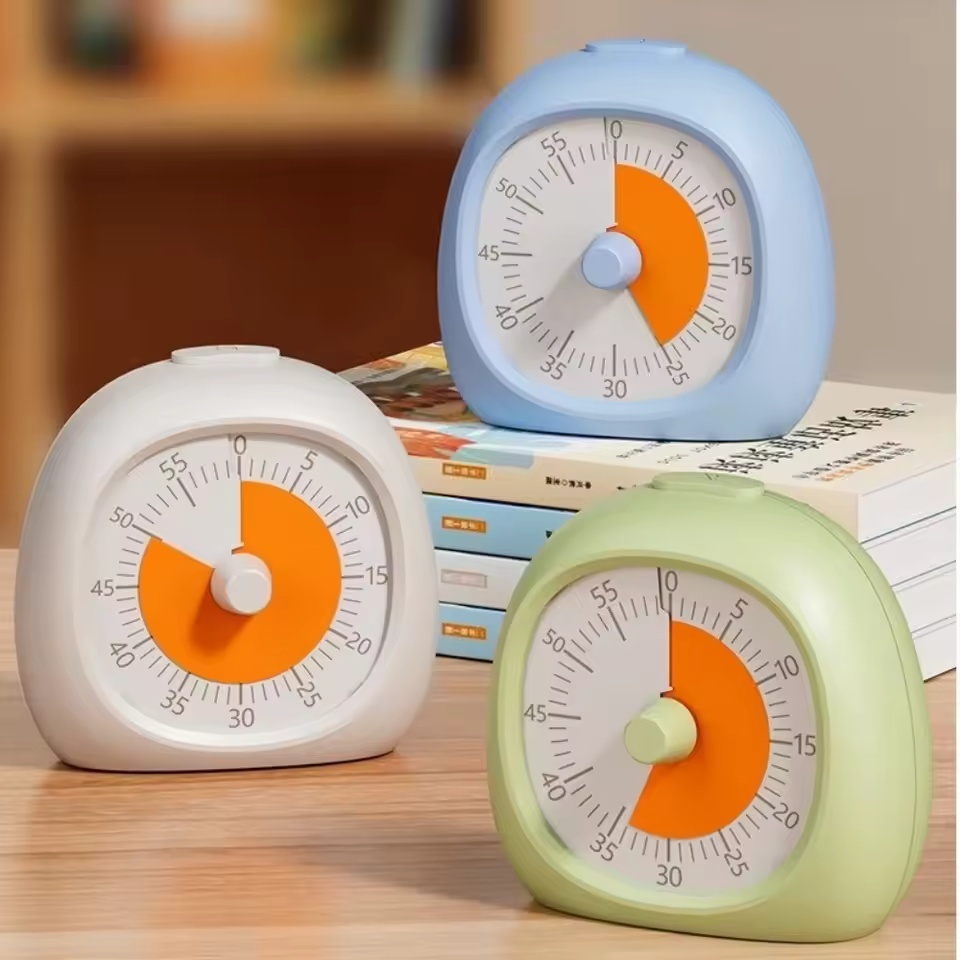 Temporizador Visual De Plástico Portátil , Auxílio Ao Foco De 60 Minutos , De Contagem Regressiva , Ferramenta Silencios