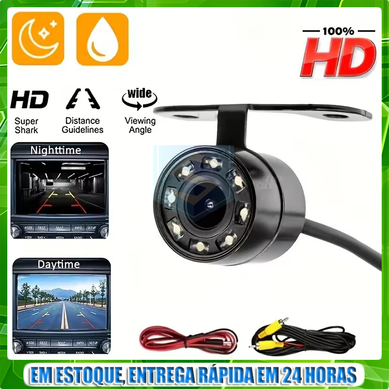 Câmera De Backup De Visão Traseira De Carro À Prova D'água 170o-HD Night Vision