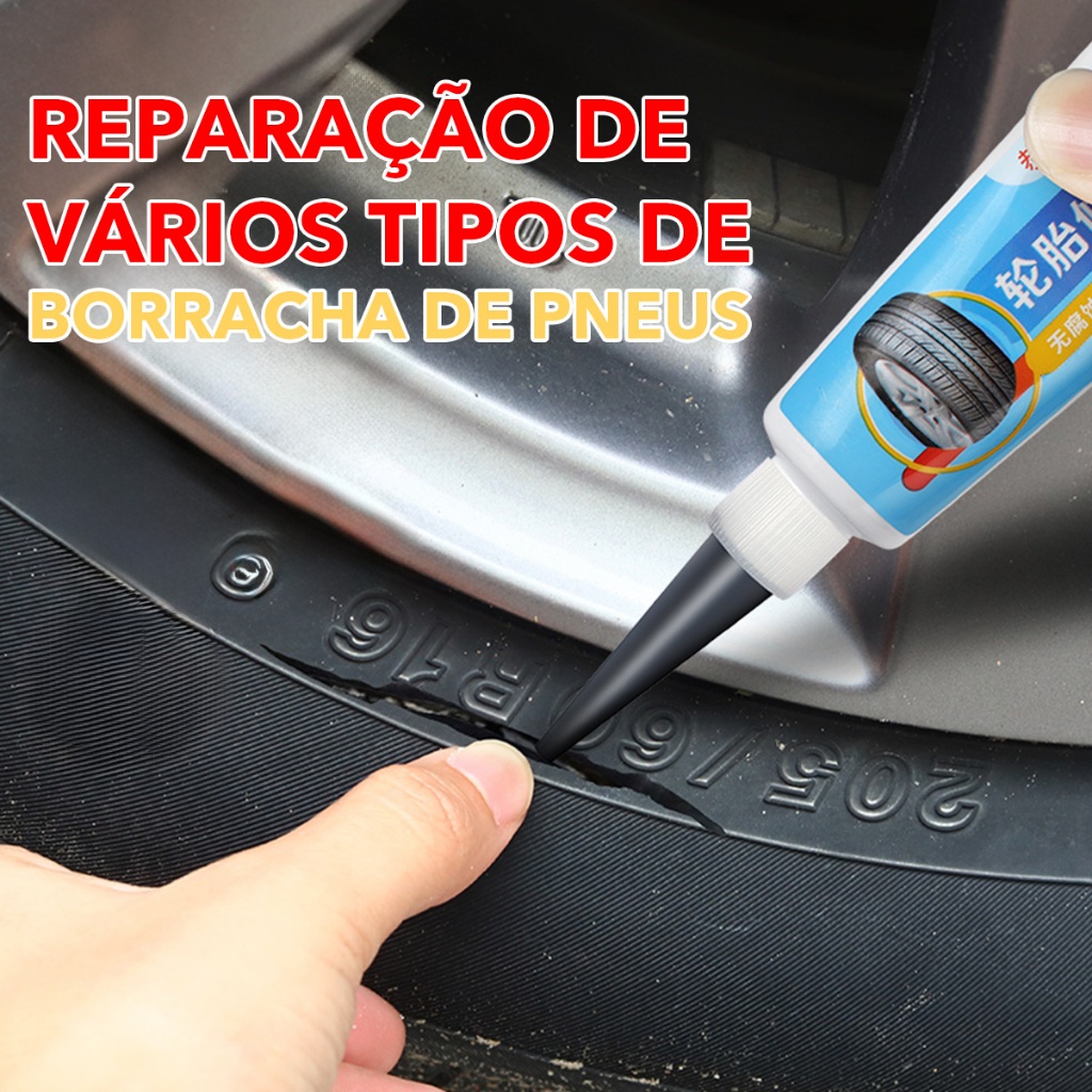 Enchimento De Borracha Com Cola Para Reparo De Pneus-Adesivo Rachaduras Na Parede Lateral , Selante Elástico À Prova D'á