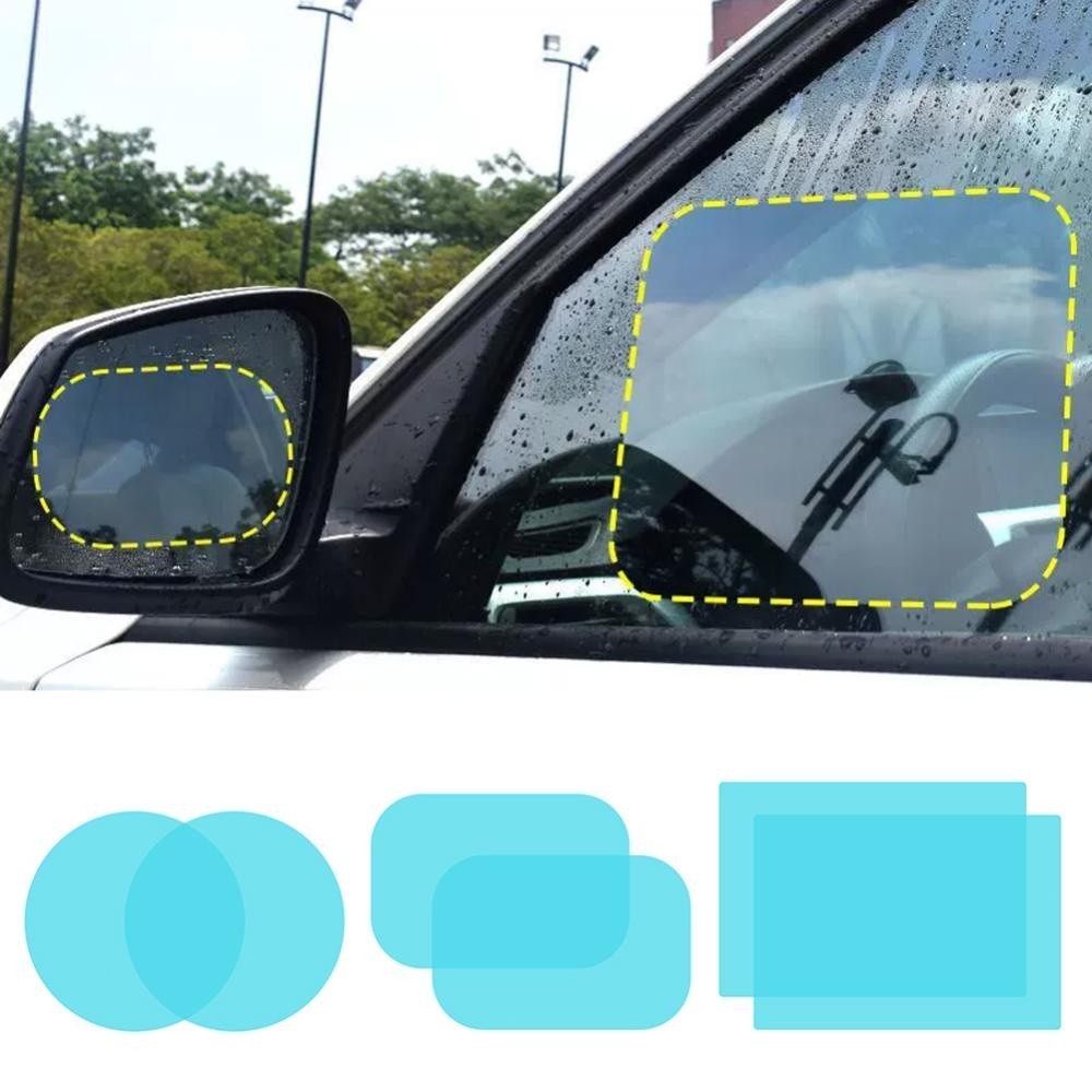Filme reflexivo para espelho retrovisor de carro, pacote de 2 peças, filme de janela de vidro antiembaçante adequado par