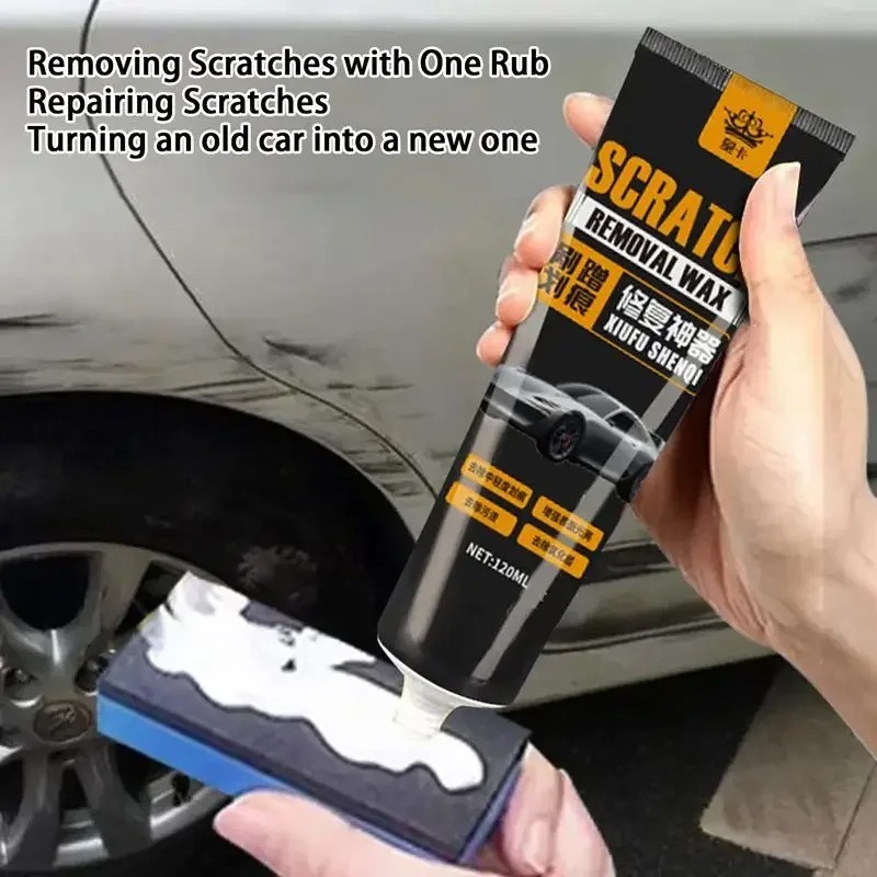 120ml Cera De Reparo De Arranhões De Carro Removedor De Redemoinho Multiuso Polimento Pintura Suprimentos Beleza