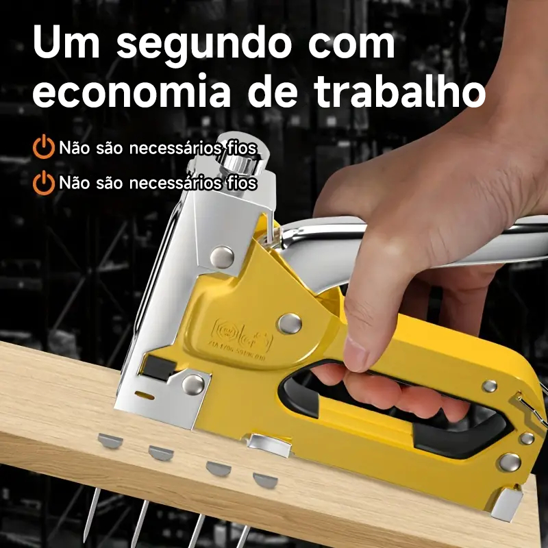 Grampeador Tapeceiro+ 600 Grampos Ferramentas Profissional