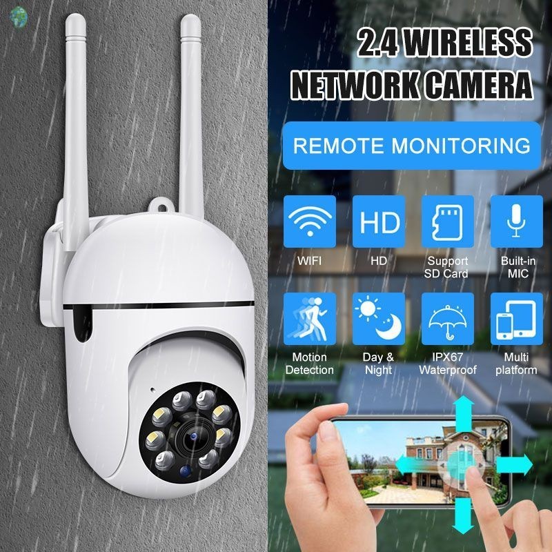 Câmera De Rede Sem Fio À Prova D'água 1080P Com Wi-Fi De Visão Noturna Infravermelha Amplamente Utilizada Para Segurança