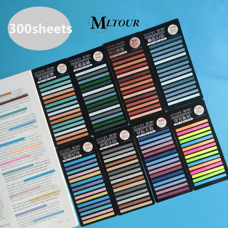 300 Folhas Ultra-Fino Transparente Notas Adesivas Papelaria Etiquetas Solta Índice Digital Adesivos