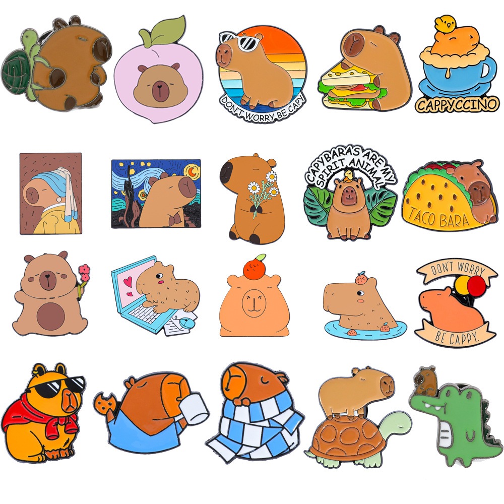 30 Estilo Dos Desenhos Animados Cobaia Broche De Metal Crachá Bonito Animal Pinos Saco Decorativo Pino Moda Broches