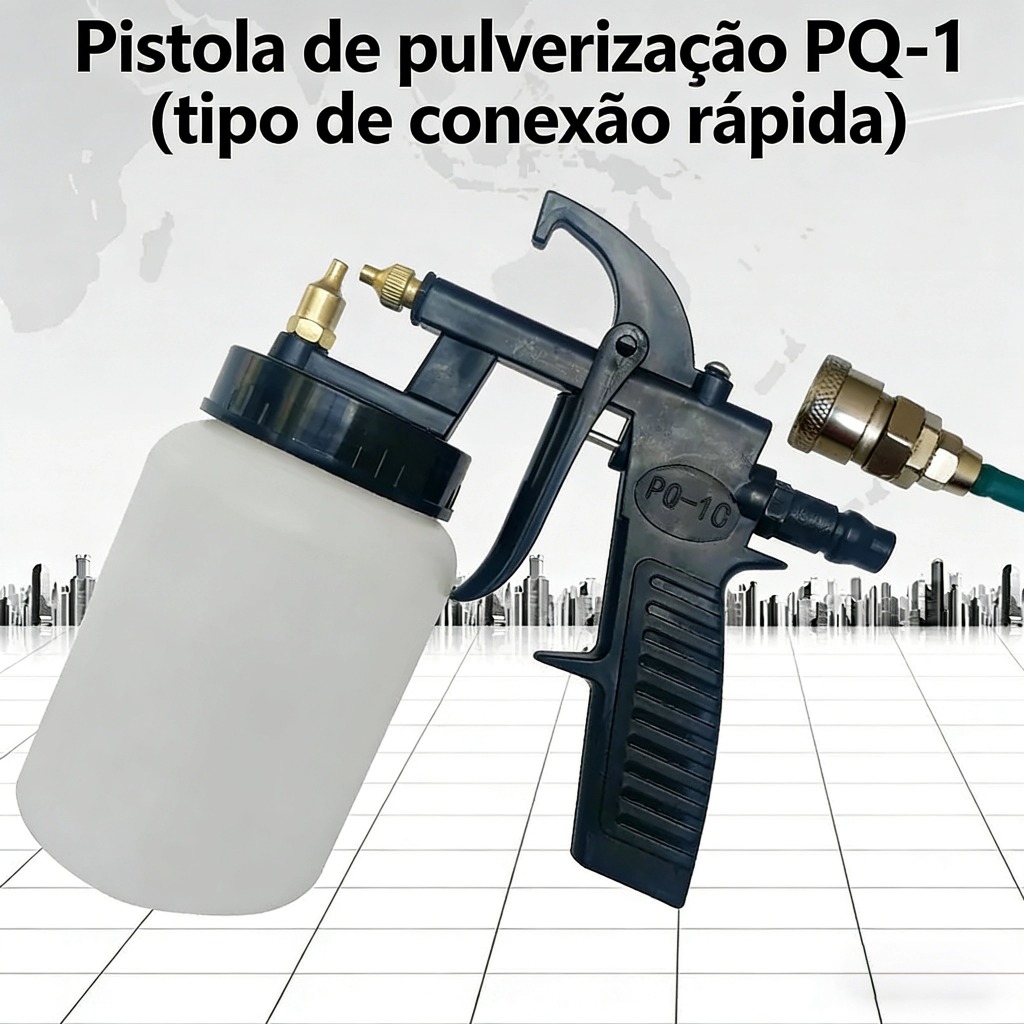 Pistola Para Pintura Ar Direto 500ml Compressor Pneumática Profissional Bico Precisão Pulverizador Tinta