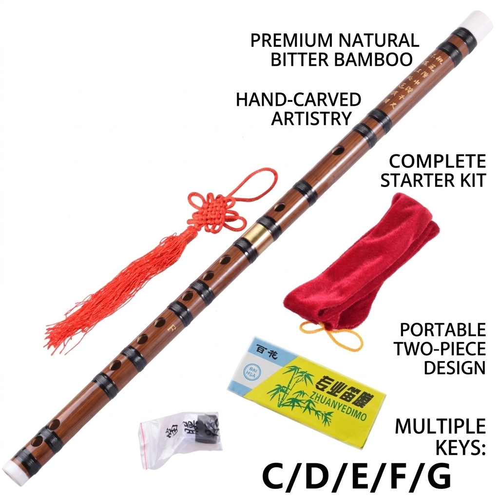 Flauta De Bambu De Alta Qualidade Profissional Instrumento Musical De Sopro Chinês Dizi Transversal Presente