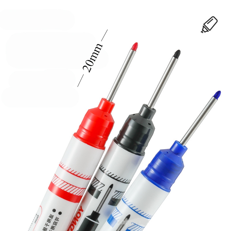Kit 3pcs Caneta Ponta Longa Permanente Marcador De Furo Profundo Prego Longo De 20mm Para Madeira , Metálica E Vidro