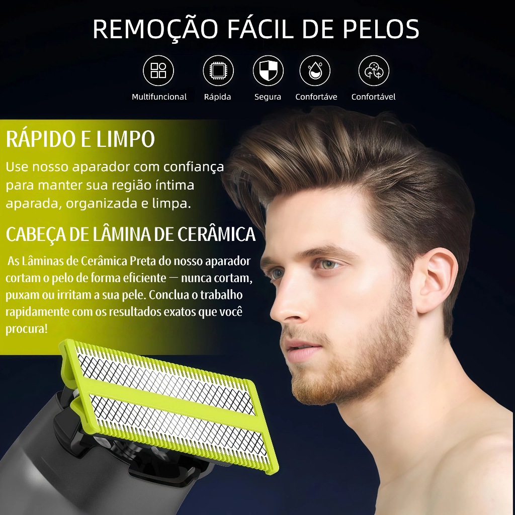 Lamina Refil Oneblade Qp210 Qp1424 One Blade Compatível Barbeador Philips