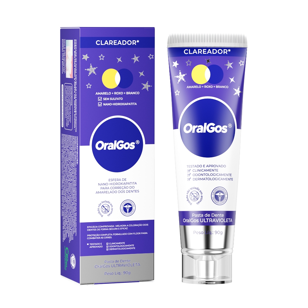 OralGos Pasta de Dentes Roxa com Aroma Refrescante | Uso Diário