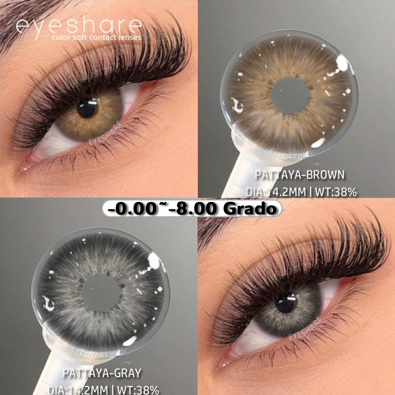 EYESHARE Envio Do Brasil Lentes Para Miopia 0 ~-8.0 Graus 1 Par De Olhos Prescrição Dioptria Contato Entrega Rápida Anua