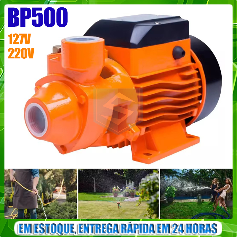 Bomba D'água Periférica 1/2 HP (0,5CV) BP500 Intech 127V/220V Poço Cisterna Irrigação Residencial