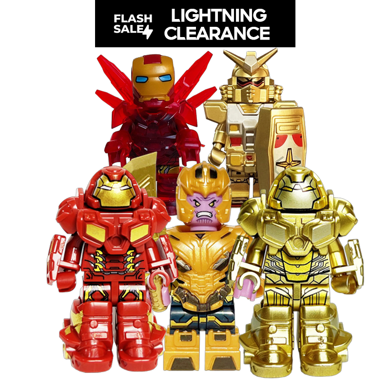 🔥⚡️LIQUIDAÇÃO RELÂMPAGO | BONECOS DE BLOCOS MONTÁVEIS | TRANSFORMERS, THANOS E HOMEM DE FERRO
