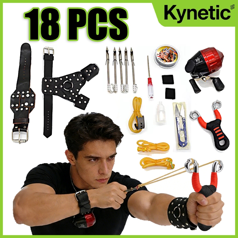 Kit de Pesca Profissional com Estilingue Spincast – 18 Itens Completos com Molinete Carretel e Dardos de Alta Precisão