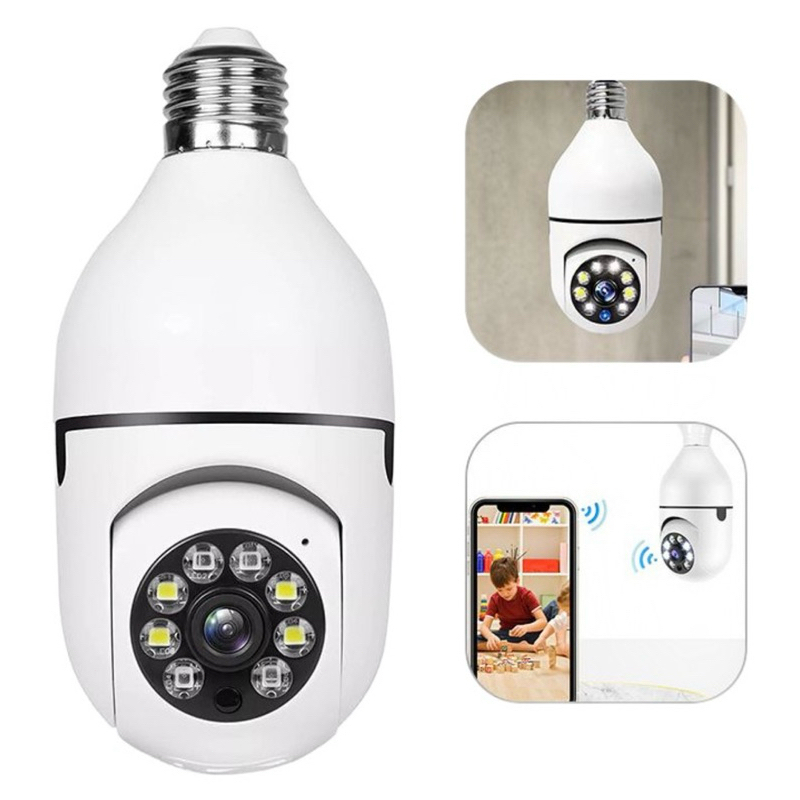 360 ° Câmera De Segurança IP Wi-Fi Sem Fio Com Luz , Aplicativo Z-LOT CAM , Full HD , Visão Noturna