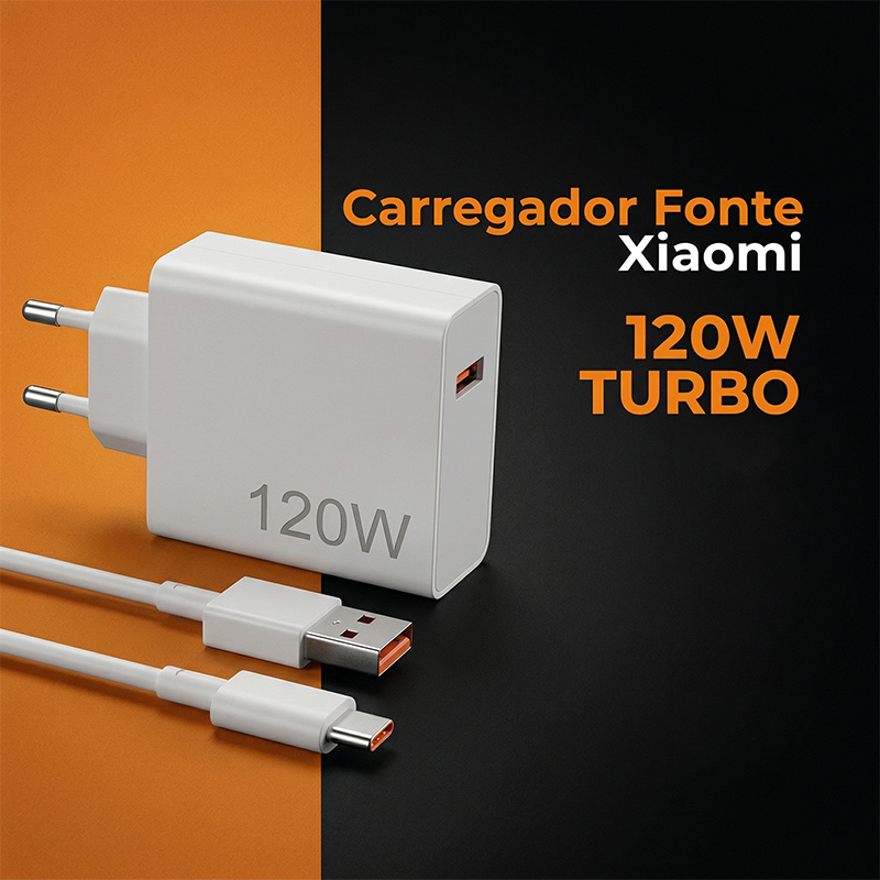 Kit De Carregador Rápido Máximo De 120 W | Cabo Trançado Tipo C 6A Plugue Ue Universal Para Smartphones Android