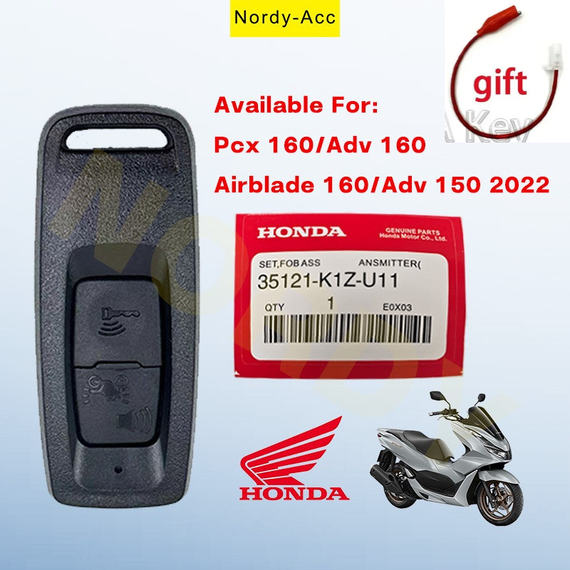 1 : 1 Chave De Controle Remoto Autêntica Original Honda PCX160 E Ano 2021-2024 (Www160m , NP Modelo STD/AM , Um ABS , WW