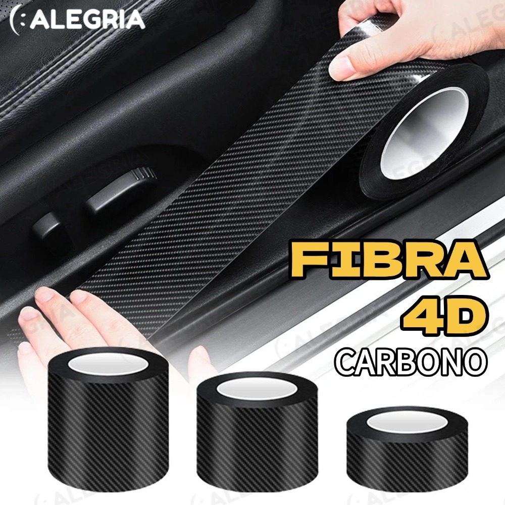 3D Adesivo De Fibra De Carbono Pára-Choques sSrip Interior Do Carro Corpo À Prova Dwaterproof Água Anti Risco-ALE