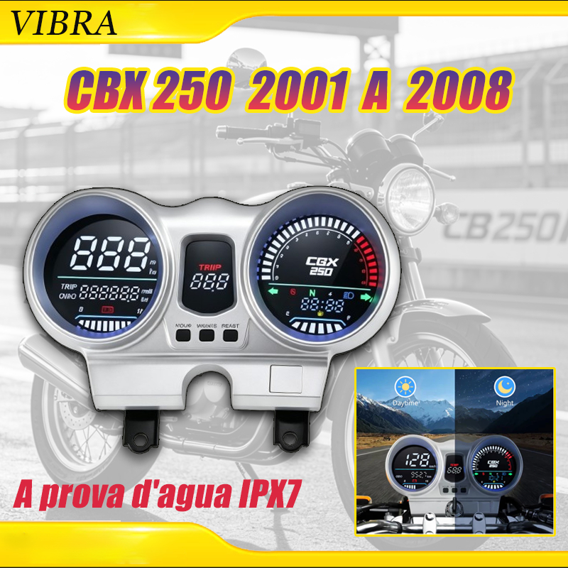 Painel Completo Para Honda Cbx250 Twister 2001 a 2008 Medidor De Velocidade IPX7