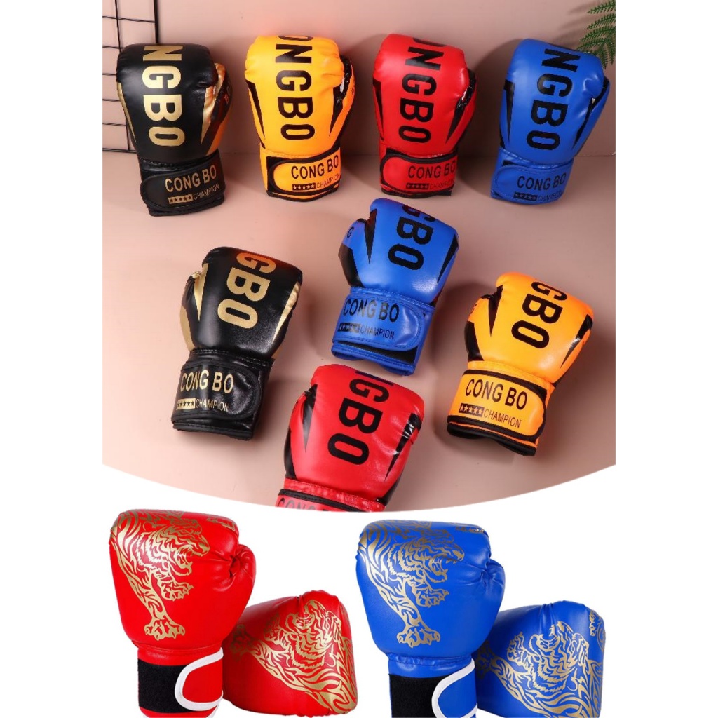 RGN Crianças 6oz Treinamento De Boxe Sparring Luvas De Couro Respirável Muay Thai Perfuração Karate NW