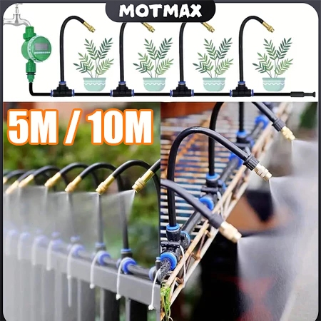 10M Kit De Sistema De Nebulização De Spray De Jardim Para Irrigação Automática Ajustável