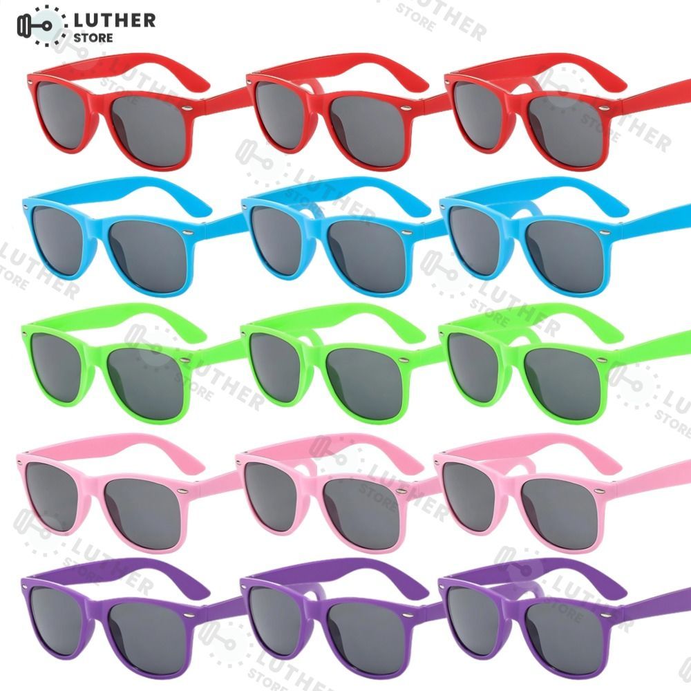 KIT 10/20 Óculos de sol quadrados infantis com proteção UV para meninos e meninas ideais para ao ar livre
