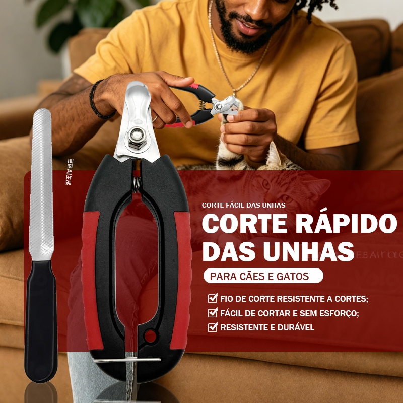 Kit Cortador Alicate De Unha Gatos E Cães Alicate Cortador de Unha Pet para Cachorro Higiene