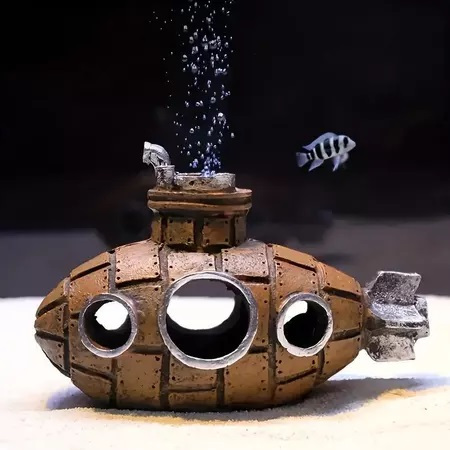 Decoração Para Aquário Submarino – Decoração Temática Subaquática e Abrigo Natural