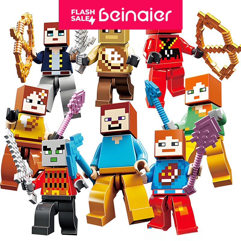Mini bonecos colecionáveis de Anime e filmes | Boneca de montagem de bloco de construção
