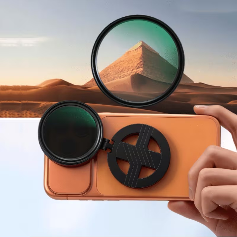 52mm Polarizador Magnético de Sucção para Telemóvel CPL, Polarizador Antirreflexo com Revestimento Ótico e Filtro