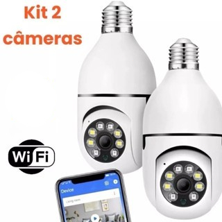 Câmera De Segurança Infravermelha À Prova D'água Com 360 ° Luz Externa Wi-Fi Sem Fio 2.4G