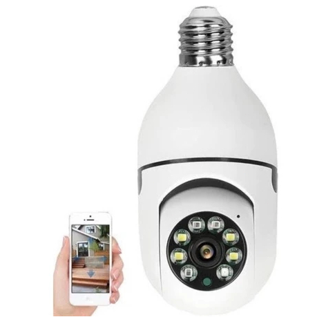 Câmera De Segurança IP WiFi Sem Fio De 360 Graus Com Base , Visão Noturna Full HD