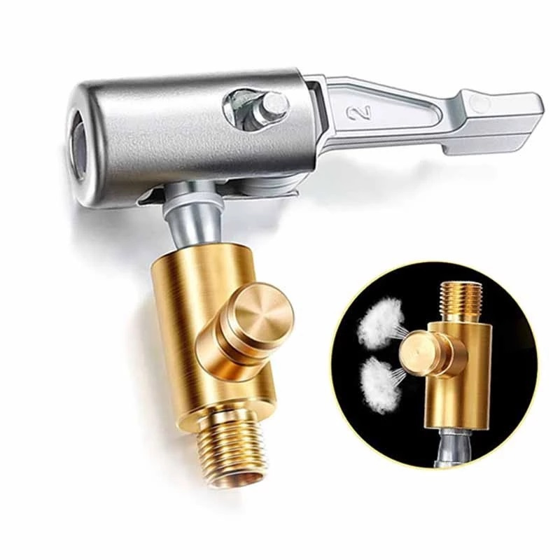Bico Inflador Com Presilha De Ar De Pneu De Bicicleta Carro Adaptador Conector Da Válvula Bomba